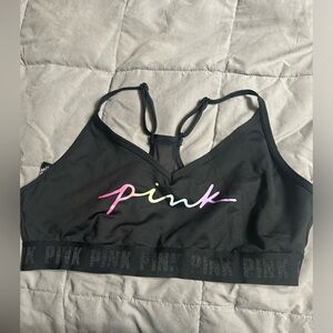 Black sports bra by Pink Active, size XL.